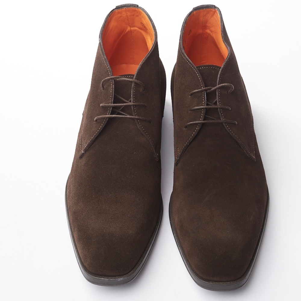 🆕️ NWT Santoni Dark Brown Suede Chukka Boot - Picture 3 of 7